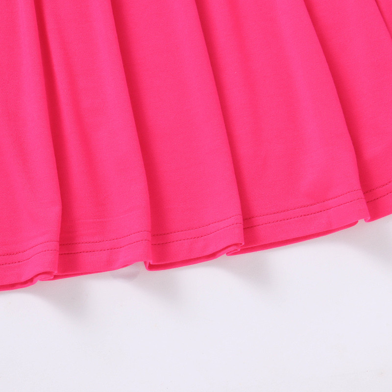 Girls 2T-10Y Summer Bamboo Twirl Dress Short Sleeve Fuchsia